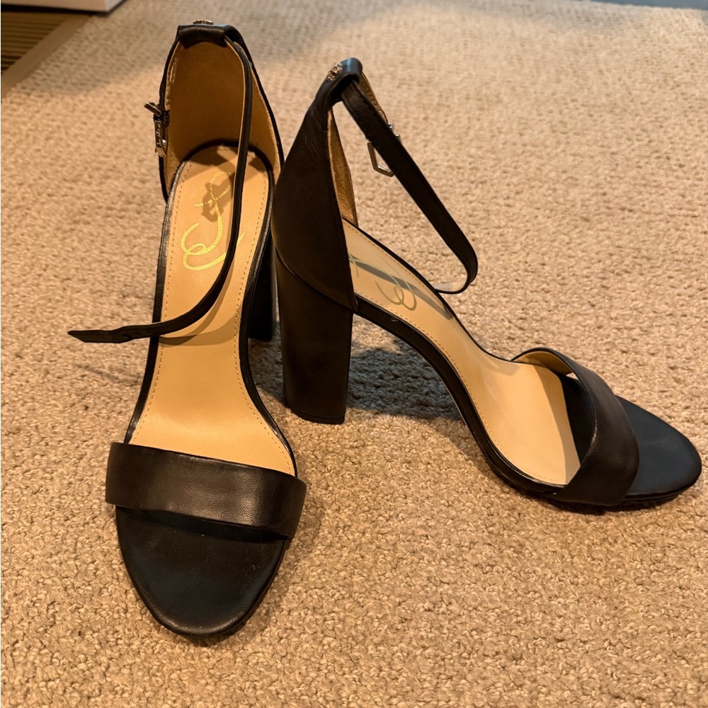 Sam Edelman Black Ankle Strap Heels